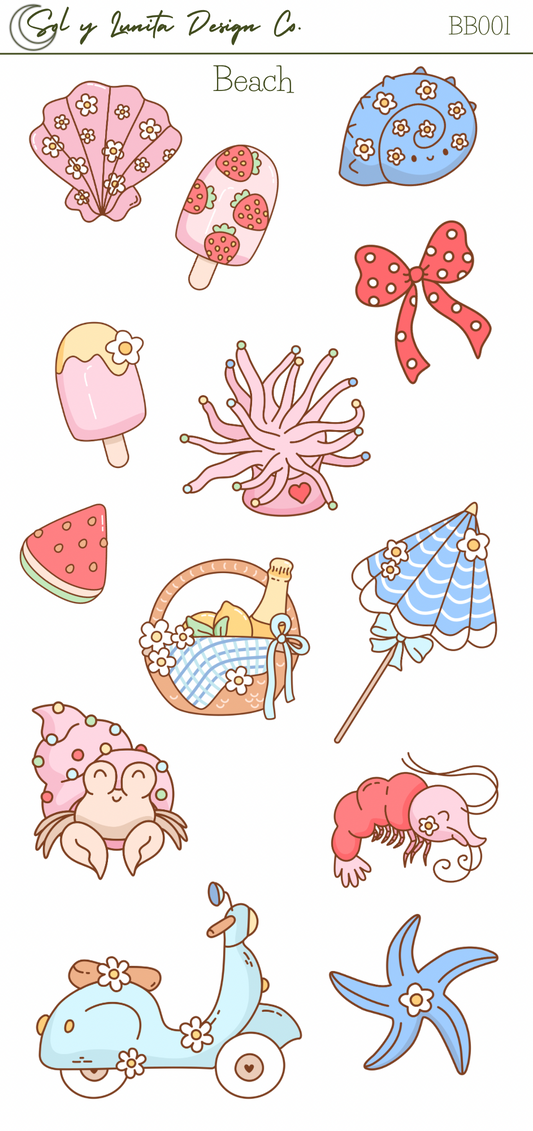 Beach Sticker Sheets