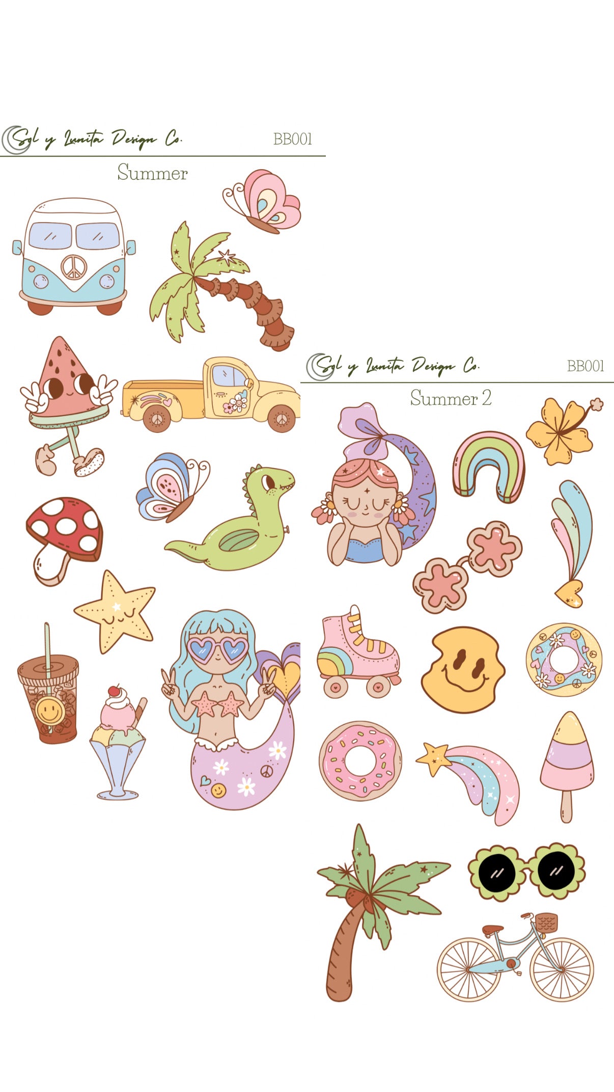Summer Sticker Sheets