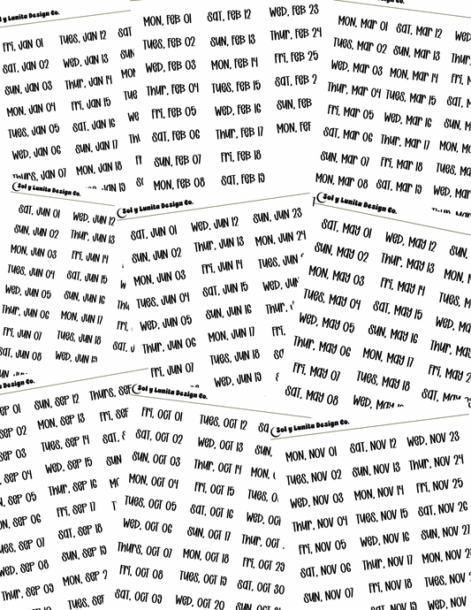 2027 Date Stickers ( Type 1 )