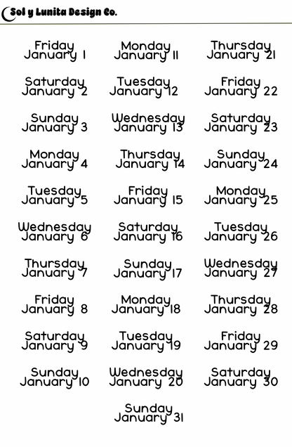 2027 Date Stickers ( Type 2 )