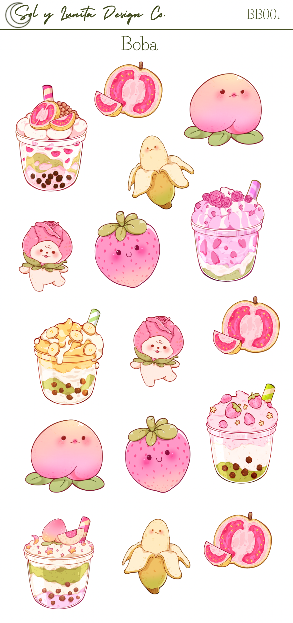 Boba Sticker Sheet