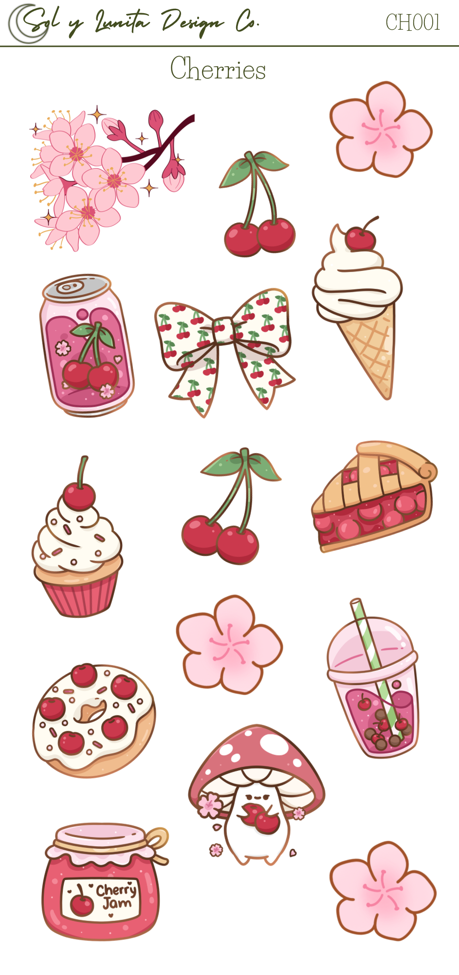 Cherries Sticker Sheet