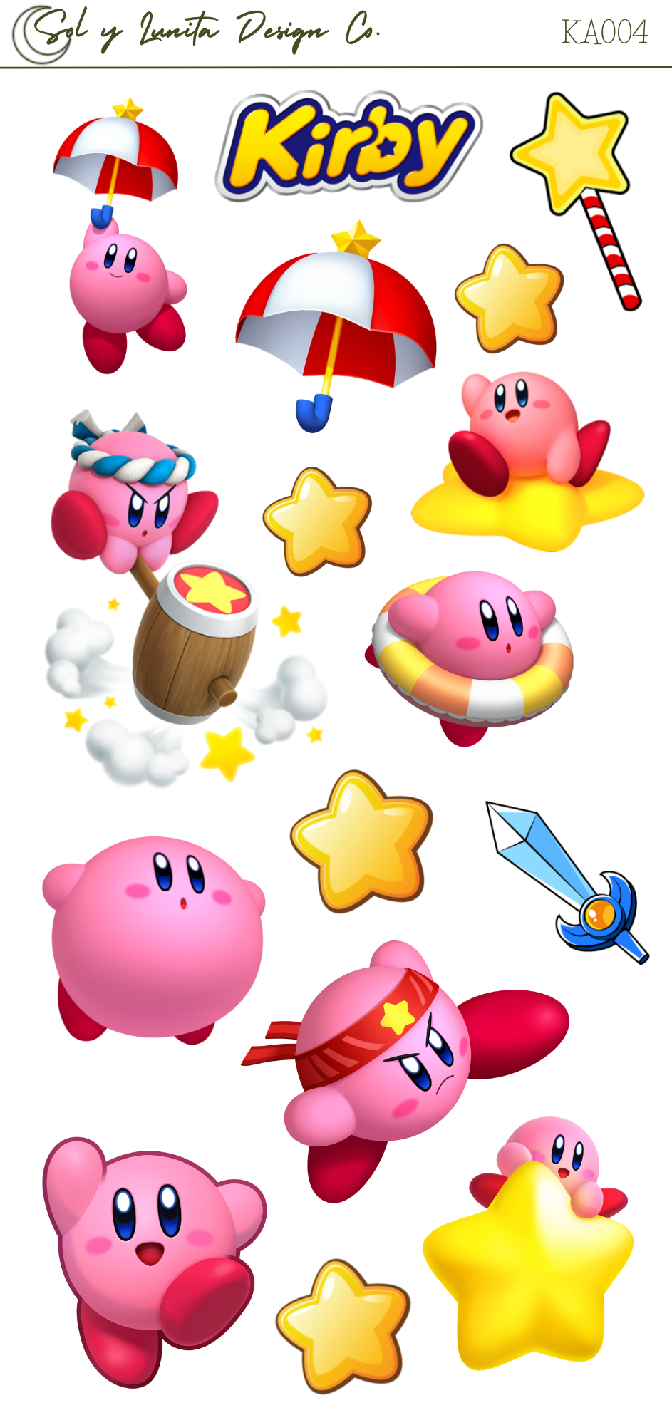 Kirby Adventures Weekly Sticker Kit