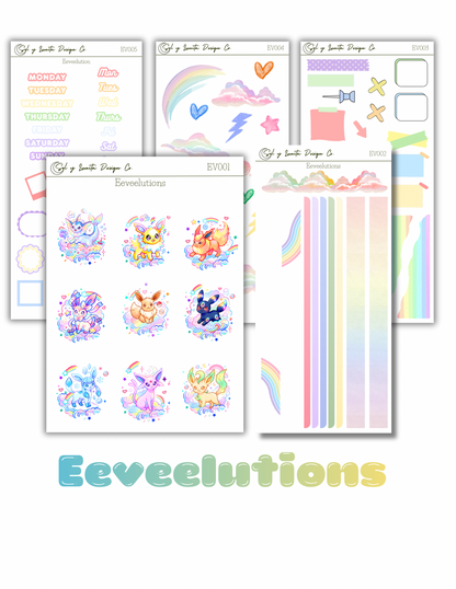 Eeveelutions Weekly Sticker Kit