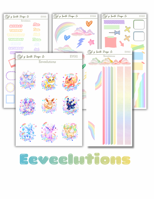 Eeveelutions Weekly Sticker Kit