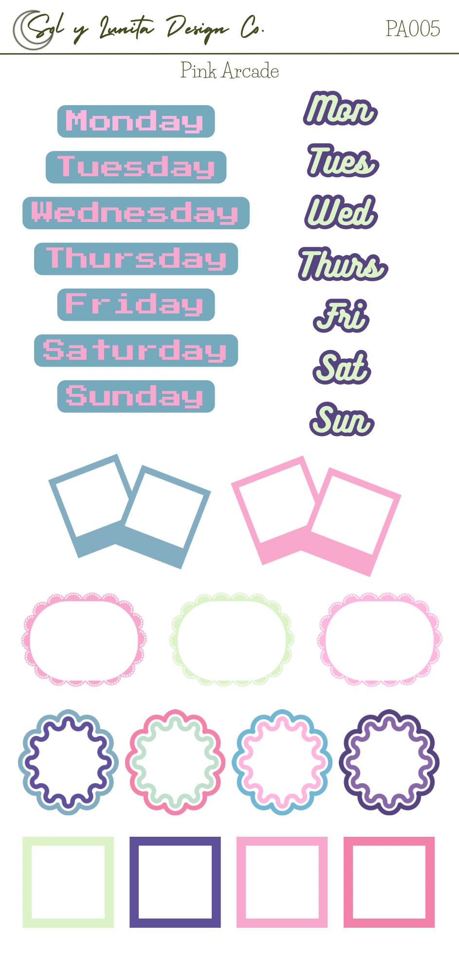 Pink Arcade Weekly Kit