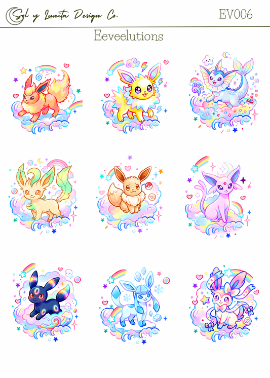 Eeveelutions Weekly Sticker Kit