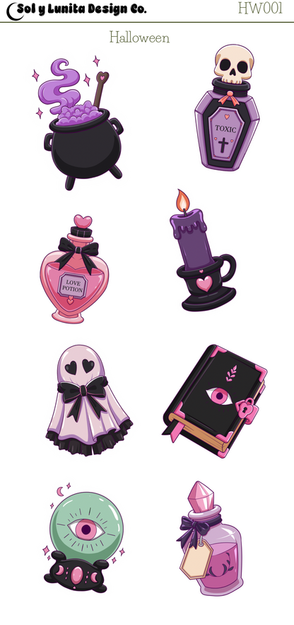 Kawaii Halloween Sticker Sheets