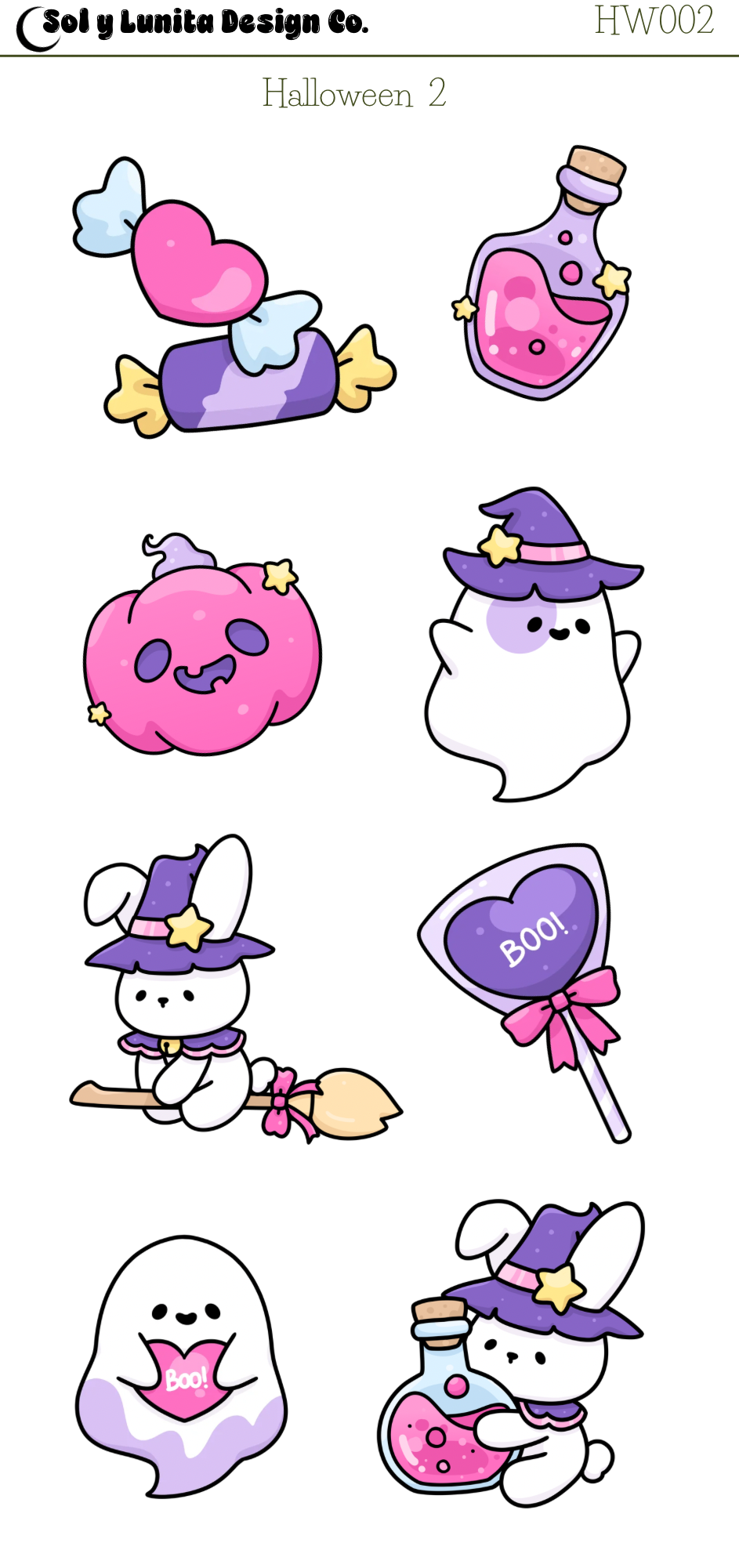 Kawaii Halloween Sticker Sheets