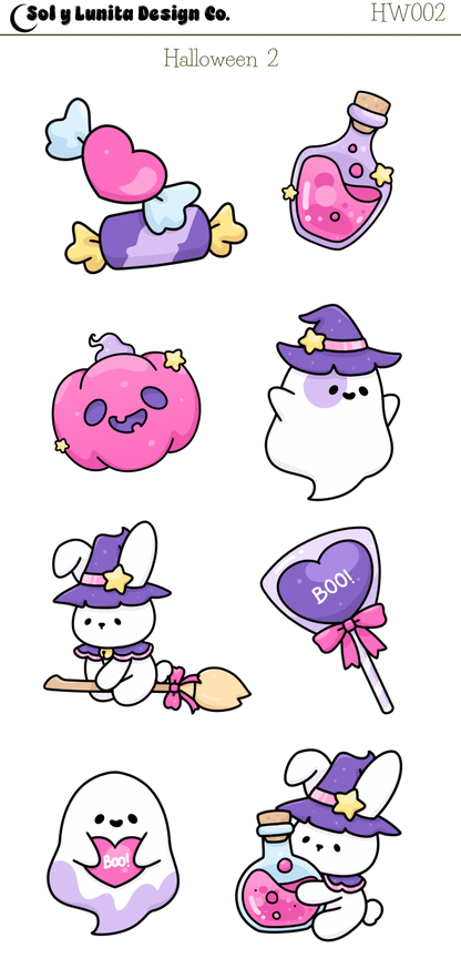 Kawaii Halloween Sticker Sheets