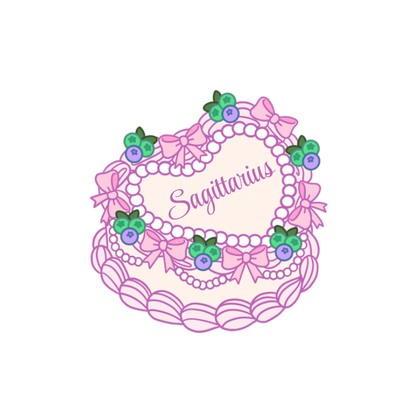 Zodiac Heart Cake Die Cuts