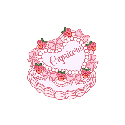 Zodiac Heart Cake Die Cuts