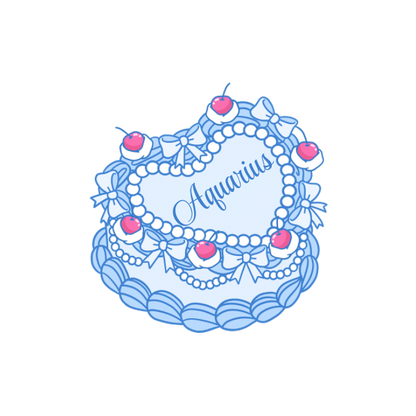 Zodiac Heart Cake Die Cuts