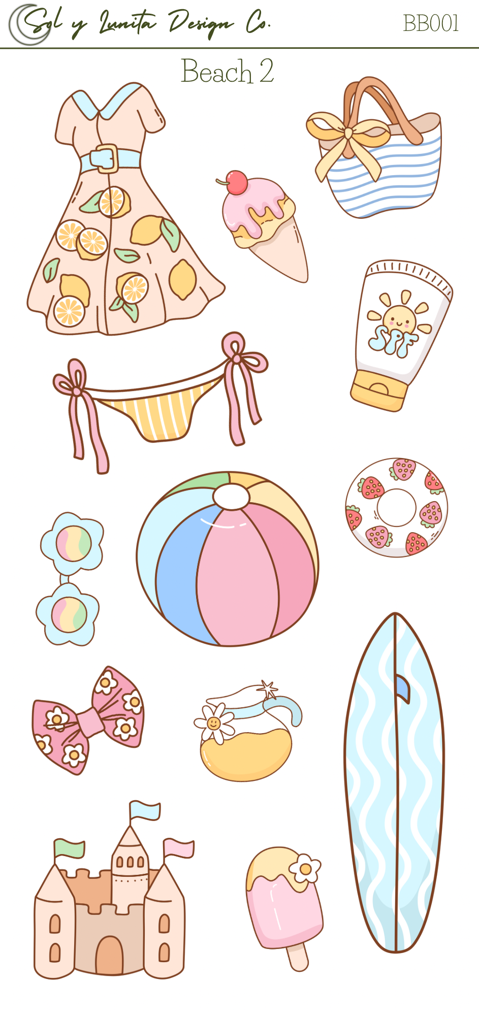 Beach Sticker Sheets